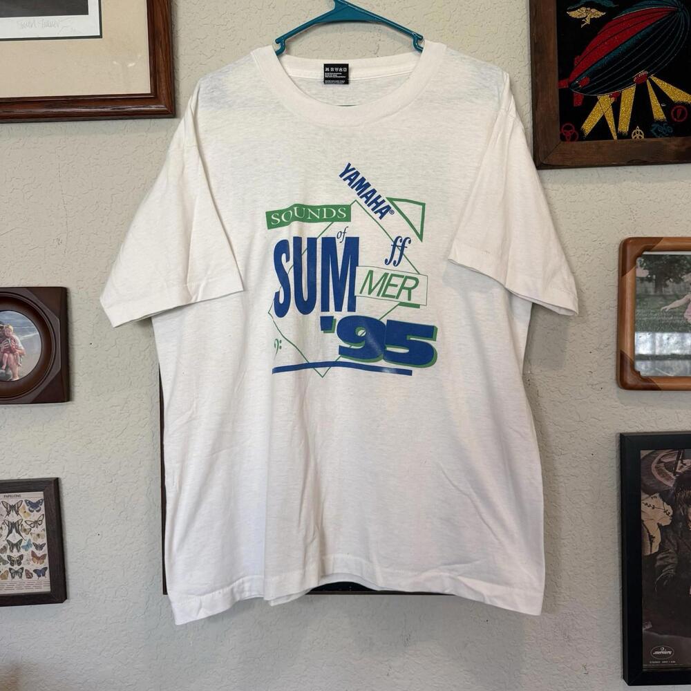 Vintage 1995 Yamaha Sounds Of Summer‎ Percussion Drum Logo Men’s Shirt Size XL